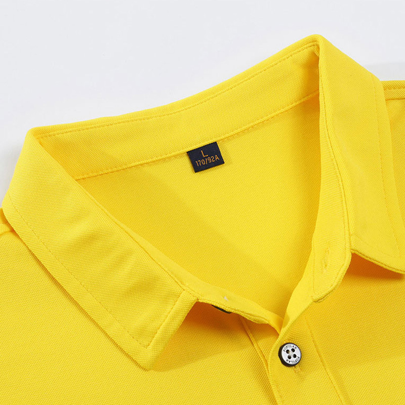 En stock al por mayor 200g 40 piezas hielo fresco transpirable elástico no deformación solapa manga corta polo ropa de trabajo personalizada