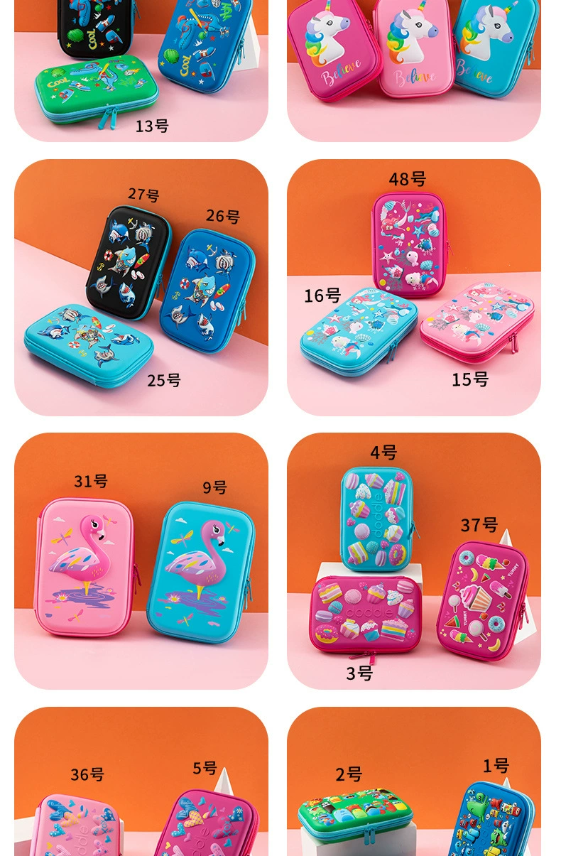 Double-layer pencil case for students, cartoon stationery, (Physicals)