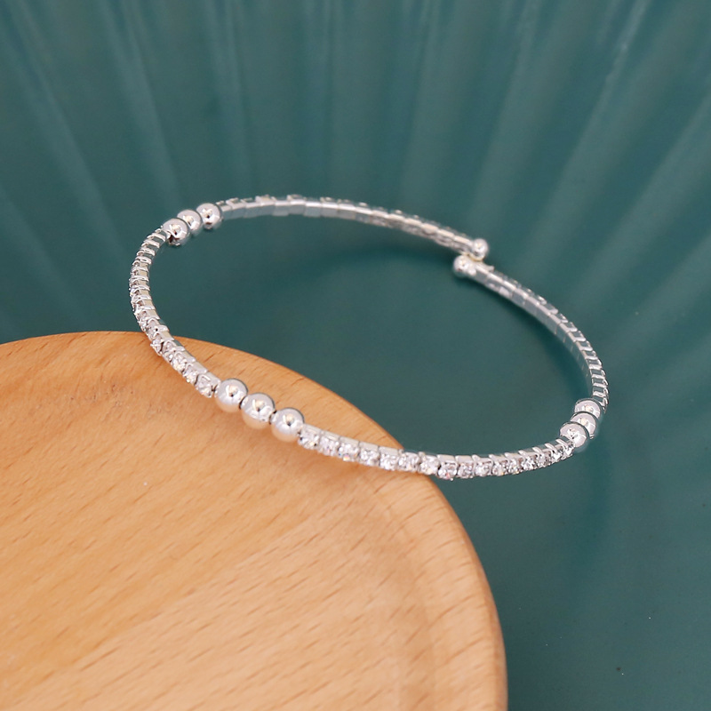 Cross-Border New Arrival Fully Jeweled Loving Heart Five-Pointed Star Elastic Bracelet Female Person