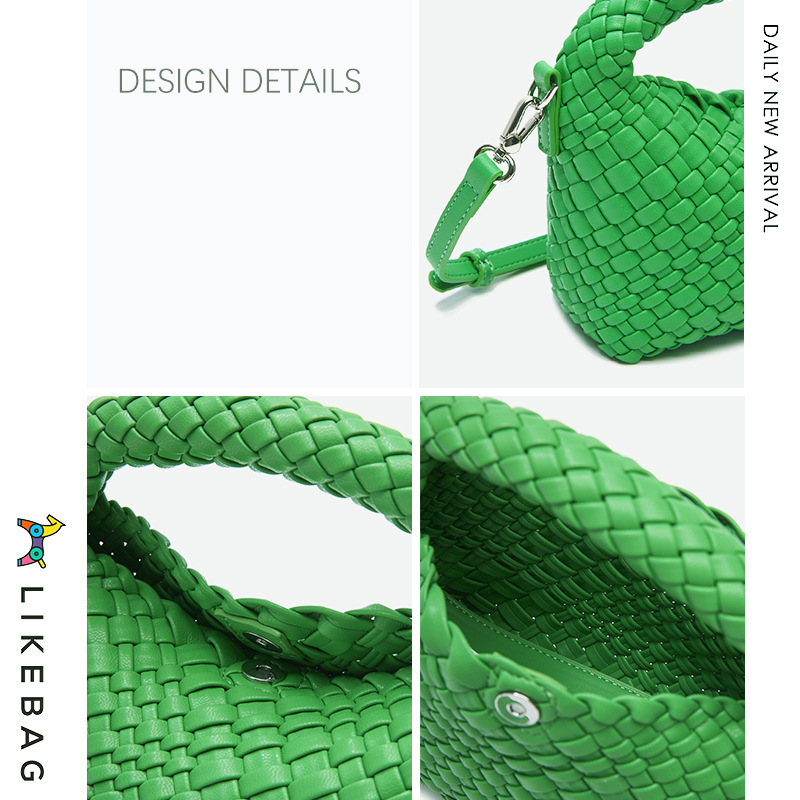 Nueva Bolsa de moda transfronteriza versión de alta calidad de bolsos de almuerzo tejidos a mano bolso de alta costura bolso de mujer de un hombro