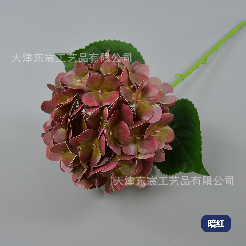 単枝72頭のフィルムのアジサイのシミュレーションの花の卸売りの大型の園芸の滝の装飾の形の偽の花の3dフィルムのアジサイ|undefined
