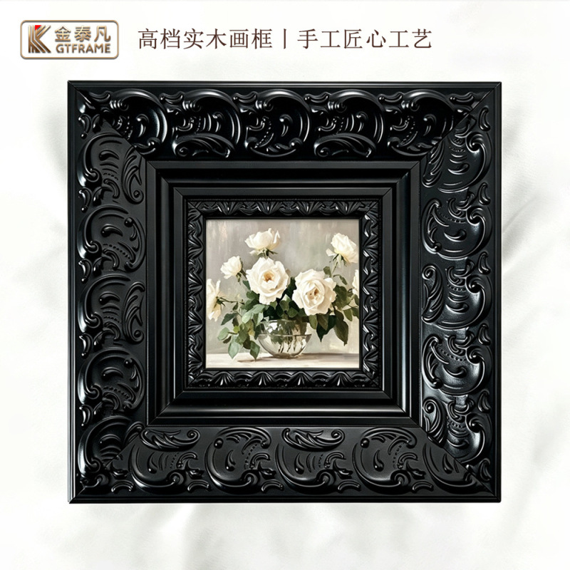 Etsy Solid Wood Picture Frame Empty Frame European Retro Black Photo Frame French Vintage Style Carved Oil Painting Frame Decorative Outer Frame Etsy Solid Wood Picture Frame Empty Frame European Retro Black Photo Frame French Vintage Style Carved Oil Painting Frame Decorative Outer Frame