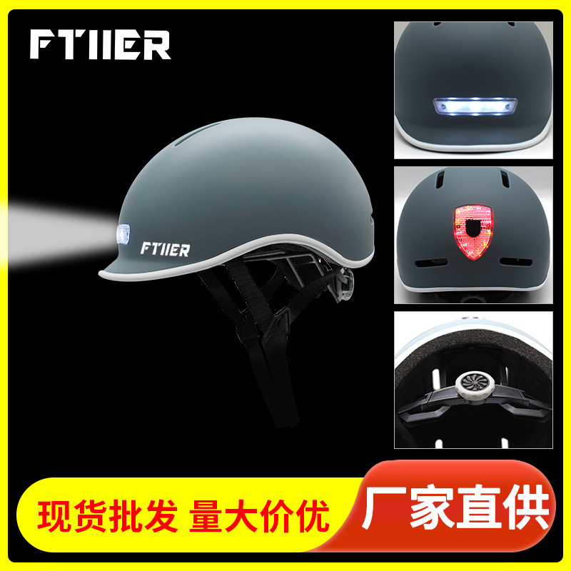 Road Racing Lighting Cycling Helmet Mountain Bike Night Riding Warning Light Safety Helmet Bicycle Mountain Bike Helmet