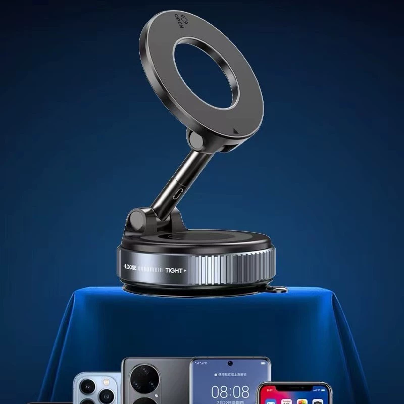 Подставка для мобильного телефона магнитное всасывание автомобиля вакуумная адсорбция 2025 новый рабочий стол magsafe вращающийся складной двунаправленный присосок