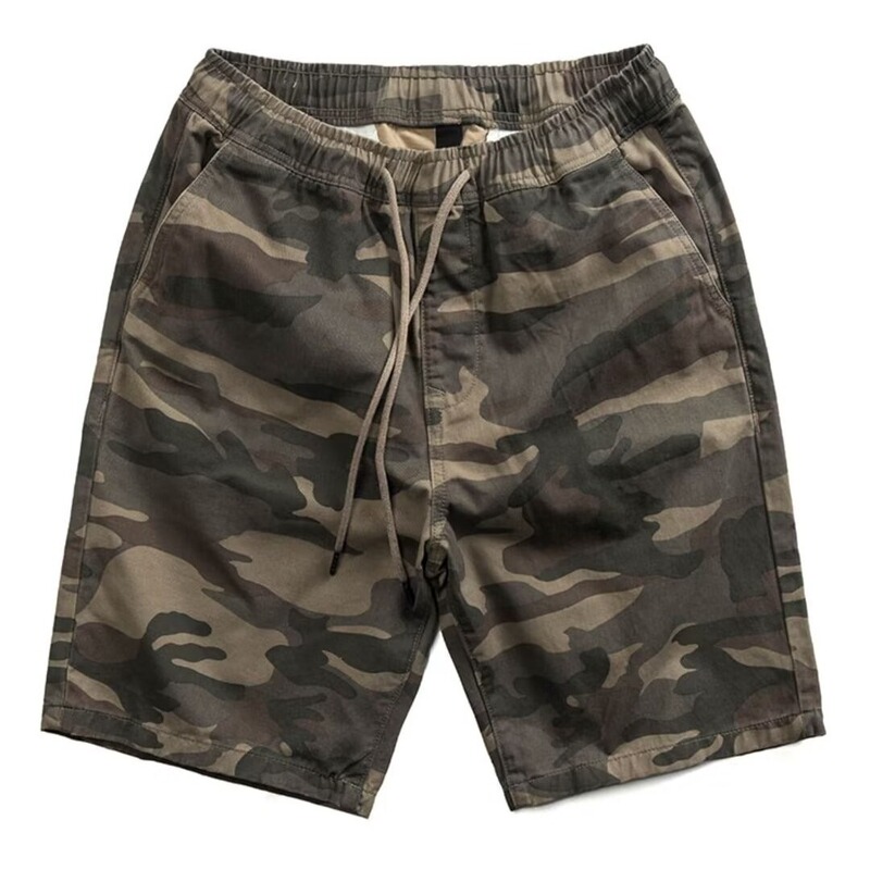 Vintage American-Style Camouflage Shorts for Men, Classic Casual Summer Shorts, Retro Jogging Pure Cotton Sports Shorts Vintage American-Style Camouflage Shorts for Men, Classic Casual Summer Shorts, Retro Jogging Pure Cotton Sports Shorts
