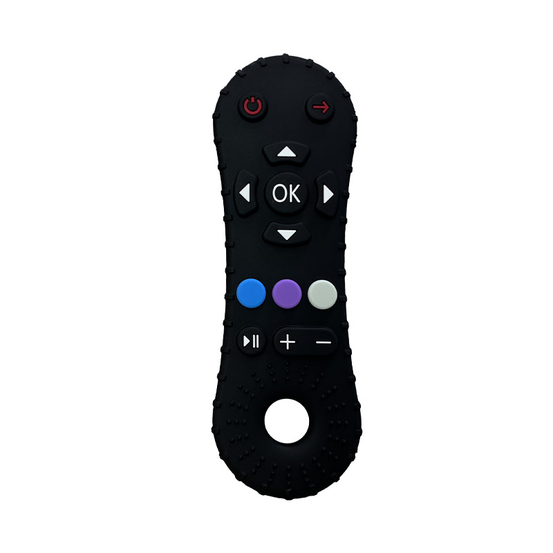 Transfronterizo bebé control remoto goma de dibujos animados masticación varilla de dentición infantil de grado alimenticio alivio del dolor de las encías varilla de molar