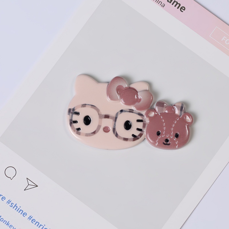 kitty原创洞洞鞋扣DIY发夹配饰高级感发夹贴片鞋花装饰品配件批发|undefined