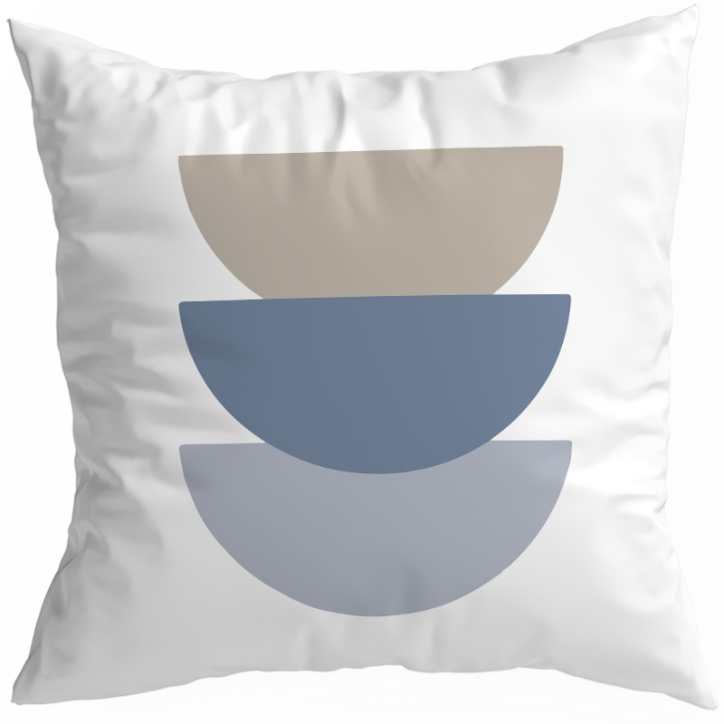 Exaggerated Modern Style Artistic Geometric Color Block Fibre Peach Skin Pillow Cases display picture 2