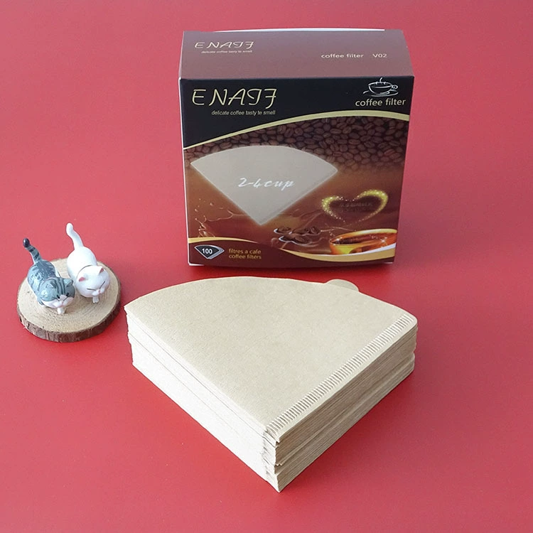 Fan -shaped coffee filter paper 100 U102 coffee filter paper dripping pot cone cones V60 hand -built cup cup coffee machine filter paper bag