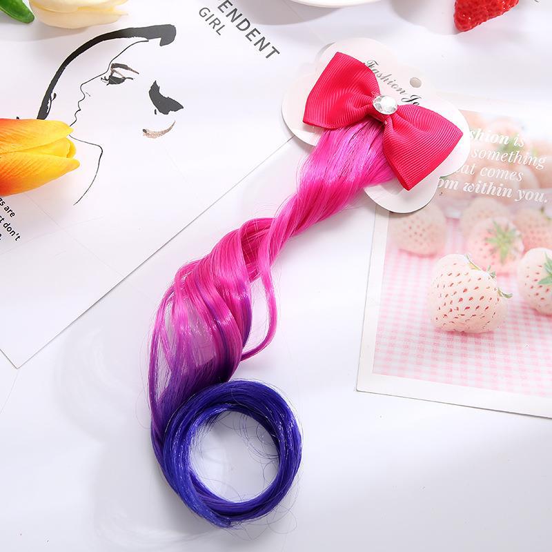 Inlay Design Sweet, IG Style Style Girl'S Sweet IG Style Bow Knot Chemical Fiber Filament Inlay Rhinestones Hair Clip