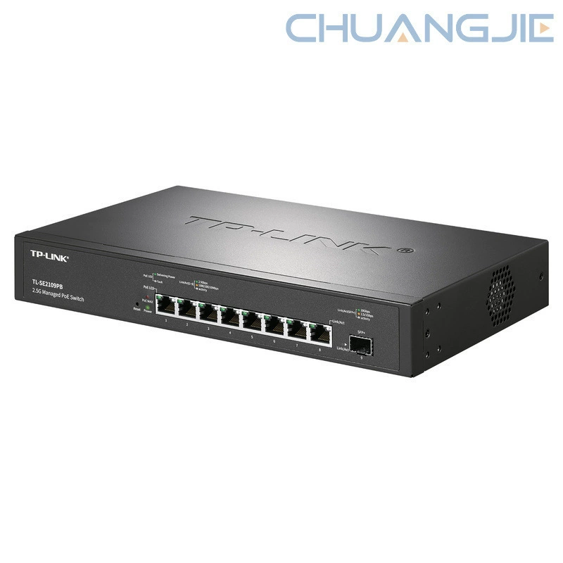 TP-LINK TL-SE2109PB 8 полноценных гигабитных сетевых портов 2.5G, коммутатор SFP 10 000 Мбит/с с поддержкой PoE и облачным управлением