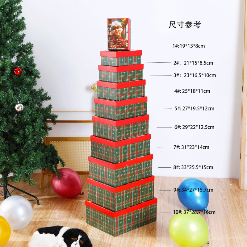 ギフトボックス、クリスマス装飾ウィンドウ、ホテルショッピングモール、お祝いシーンの装飾用品、多層クリエイティブギフトボックス|undefined