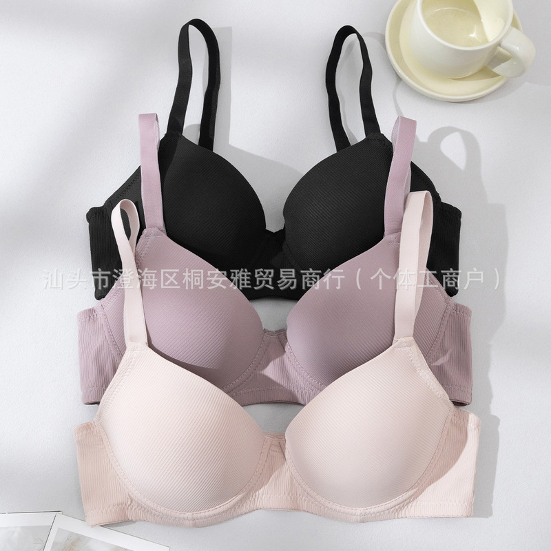 European and American Cross-Border Thin Back Buckle Underwire Bra Adjustable Anti-Sagging Bra Foreign Trade Large Size Push-Up Bra