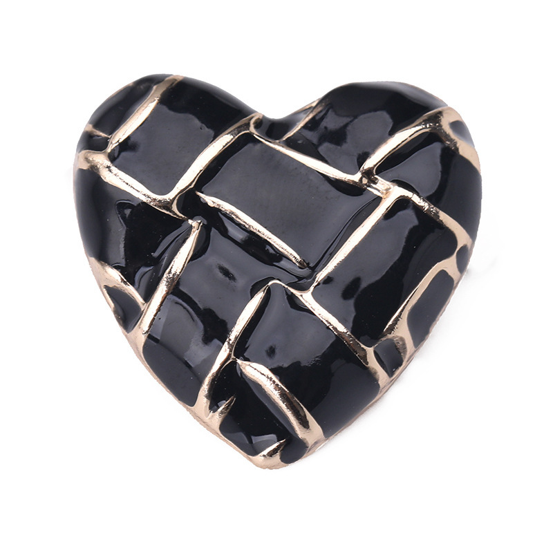 Moda amor botón de metal estilo de chanel en forma de corazón perla hebilla vintage abrigo traje abrigo hebilla decorativa