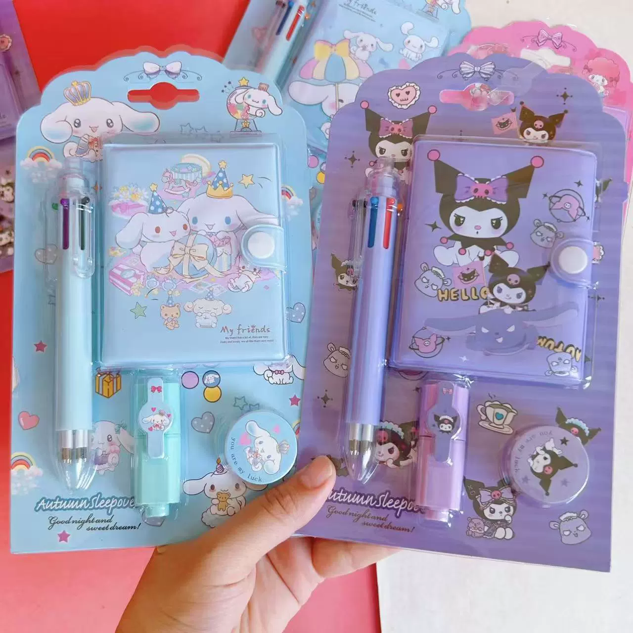 Sanrio, высококачественный набор, шариковая ручка, книга, награда для учеников начальной школы, 6 цветов, подарок на день рождения