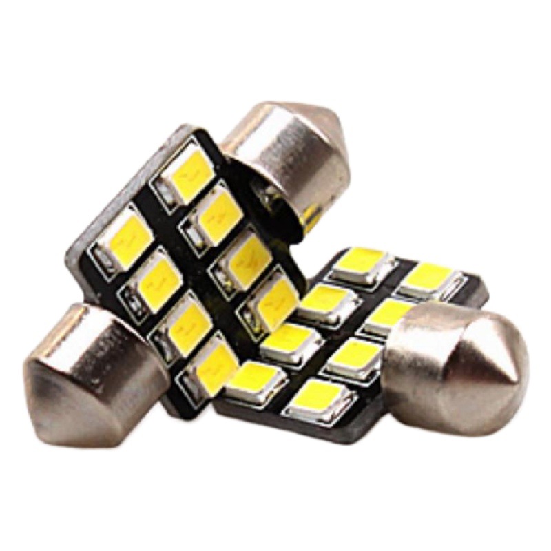 Car lights factory direct 12V/24v highlight decoding car LED double tip reading light replacement installation C5W car lights
