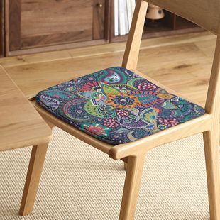 Vintage Paisley Pattern Printed Chair Cushion Household Dining Table and Chair Cushion Tatami Memory Foam Slow Rebound Fat Mat