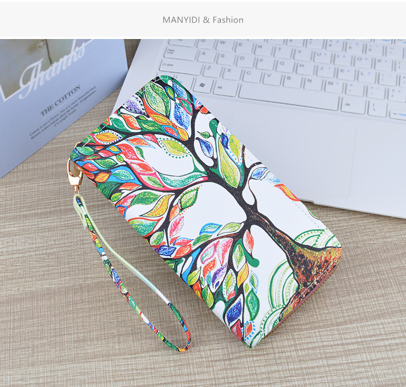 Street Occasion Pu Leather Material Women's Butterfly Pu Leather Zipper Wallets