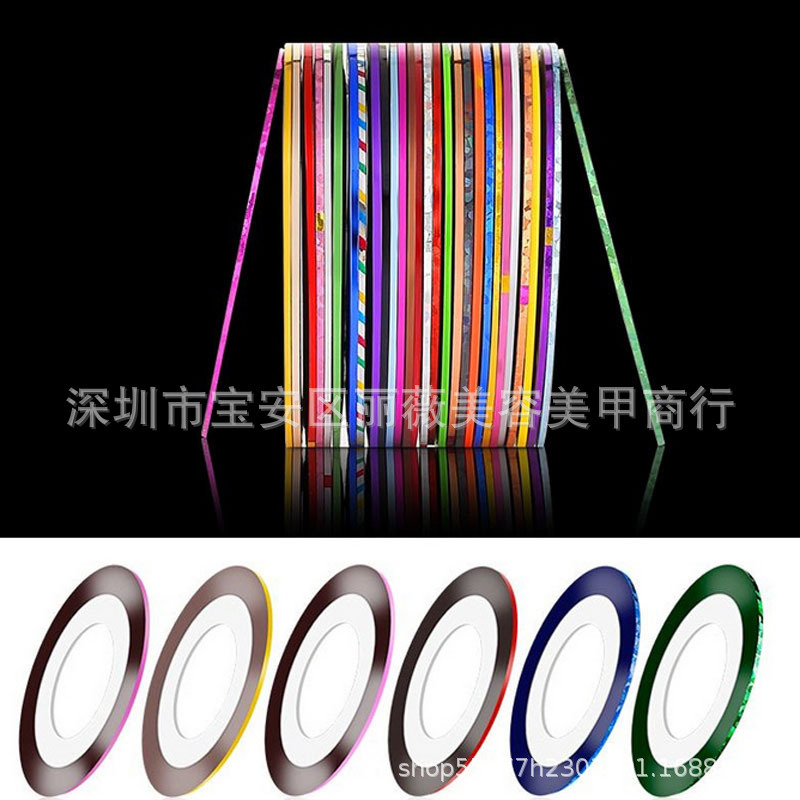 Nail Art Gold and Silver Nail Stickers Nail Art Smiling Line Laser Line with Adhesive Nail Stickers 30 Color 1mm Nail Art Jewelry Nail Art Gold and Silver Nail Stickers Nail Art Smiling Line Laser Line with Adhesive Nail Stickers 30 Color 1mm Nail Art Jewelry