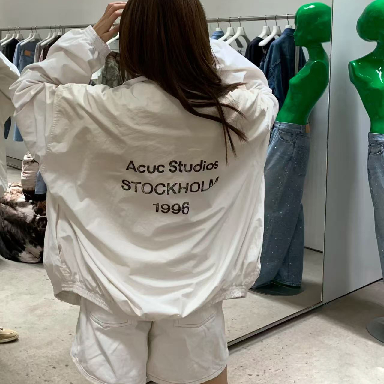 AC Logo zipper jacket Australian cotton old LOGO letter printed jacket windbreaker jacket men and women trendy 4