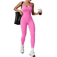 Y 61571 Ribbed Square Neck Yoga Bodysuit �٤�B�w�� ���l