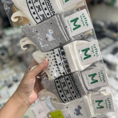绵花王国女运动袜子精梳棉韩版费尔岛女士棉袜时尚潮流袜批发包邮