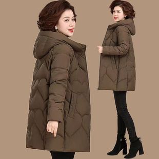 Mother Down Cotton-padded jacket Long plus size 2024 New Old People Cotton-padded Coat Middle-aged and Old Women's Winter Coat Cotton-padded Coat