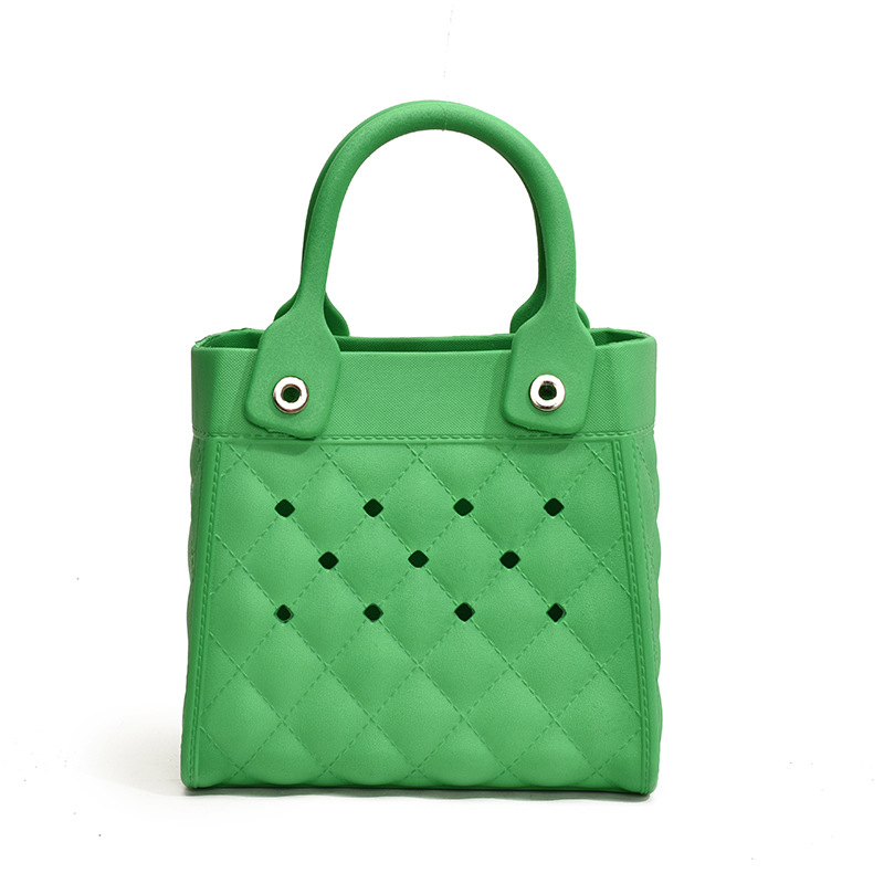 Bolso Tote de moda coreana 2025 verano nuevo estilo bolso femenino agujero hueco bolso de mano moda ringge bolso de playa marea