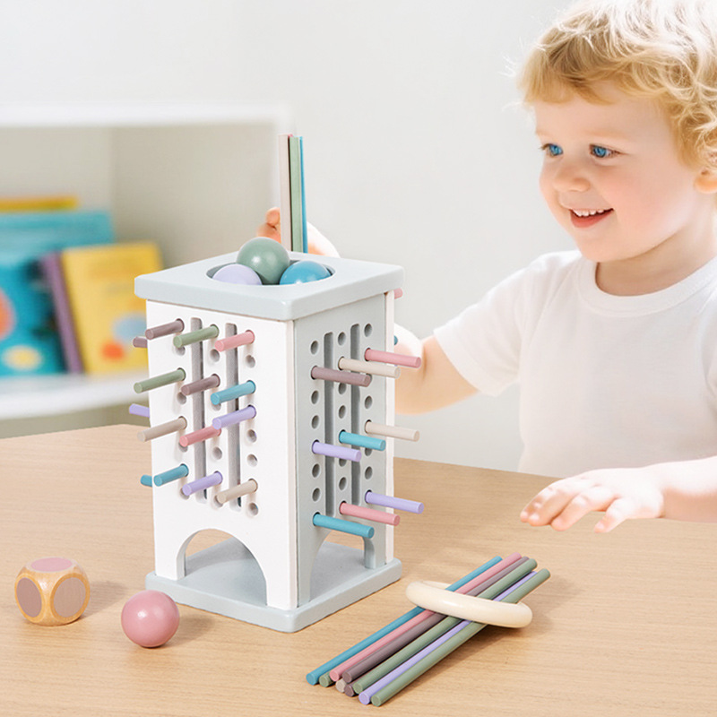 Niños dibujan palo de madera balance juego palo de jardín de infantes entrenamiento de concentración juego de mesa pensamiento lógico puzzle juguete interactivo