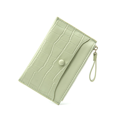 Overseas shopping new wallet mini zipper coin bag ultra-thin multi-card slot pu card bag short women's coin purse wholesale