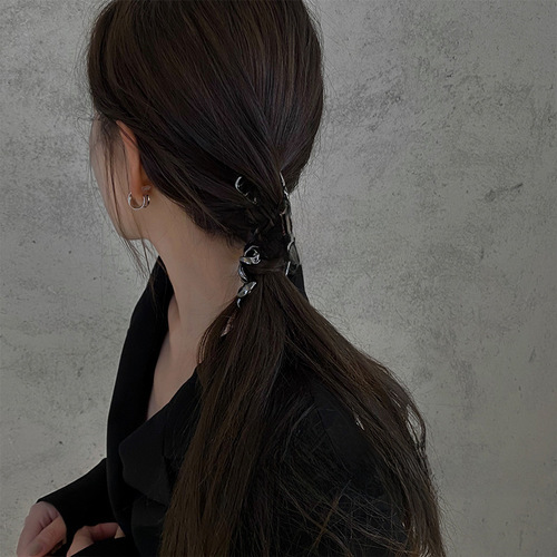 Original liquid line metal hair clip for women, large size shark clip, back hairpin updo, irregular claw clip, fashion hair accessory