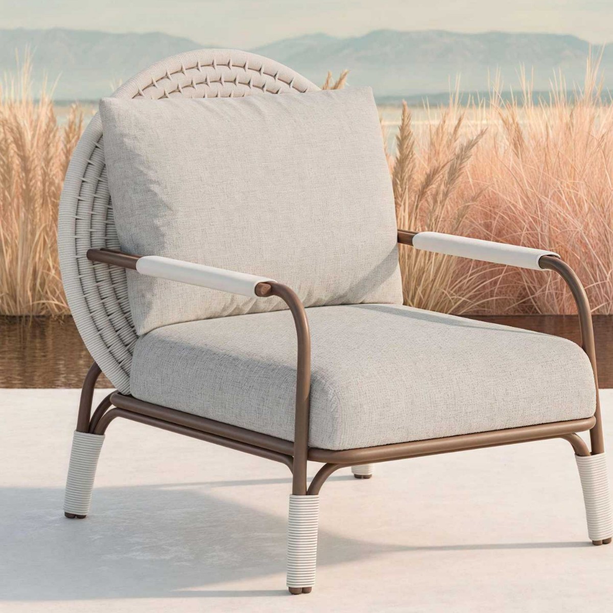 Sun-resistant rope, waterproof furniture, leisure hotel, woven furniture for guesthouses, outdoor courtyard, outdoor balcony, rattan sofa, garden, outdoor use