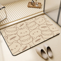 Bathroom mat, bathroom absorbent quick-dry household toilet door anti-slip mat, diatomaceous earth foot mat, anti-slip door mat