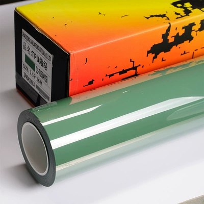 Car color change film TPU black Auto Color Change Film - euphorium-green-152m16m