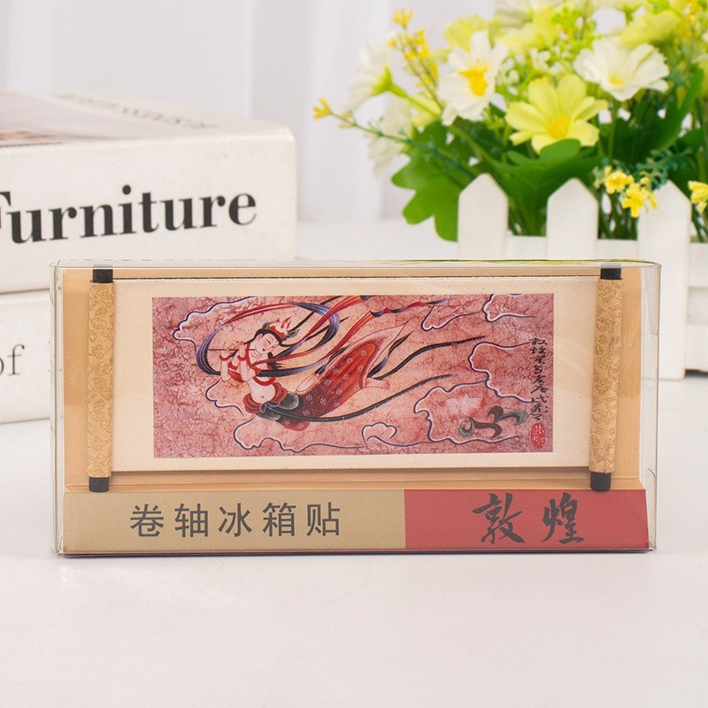 敦煌建筑飞天壁画卷轴冰箱贴文创礼品纪念品磁性工艺品现货批发|undefined