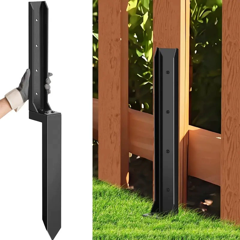 Сверхмощный стальной колья для ремонта столбов забора, анкер для столбов забора, гвоздь для заземления для ремонта наклонного/сломанного деревянного забора