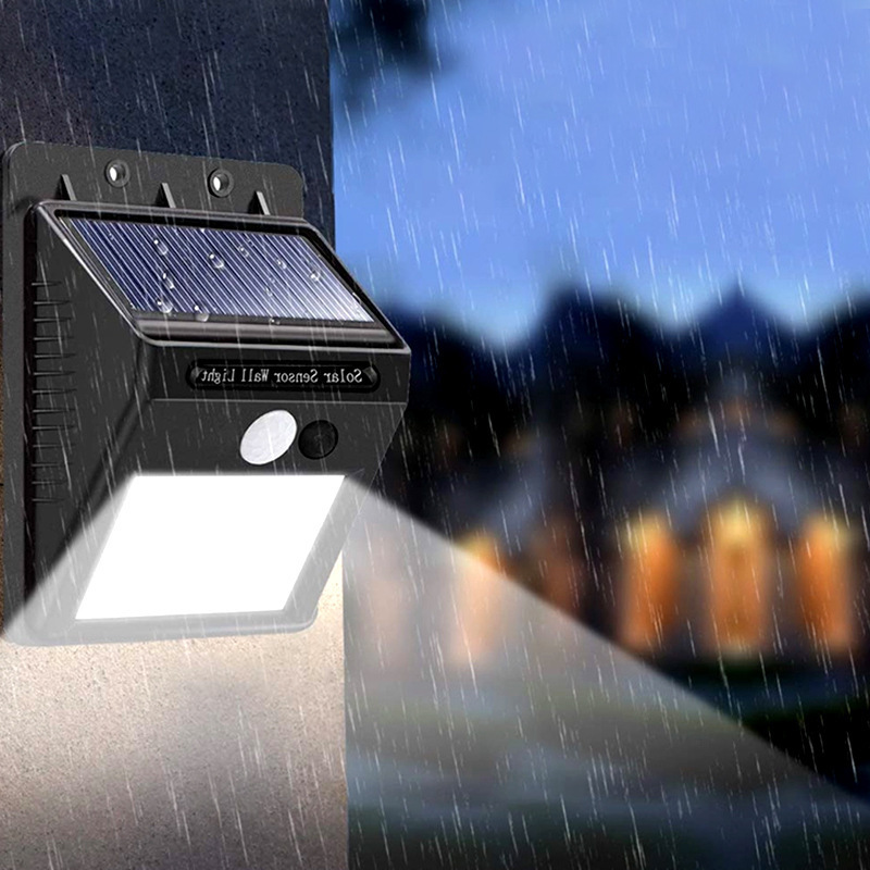 LED Solar Human Sensor Wall Lamp Rural Solar Street Light Outdoor Waterproof Landscape Courtyard Solar Light