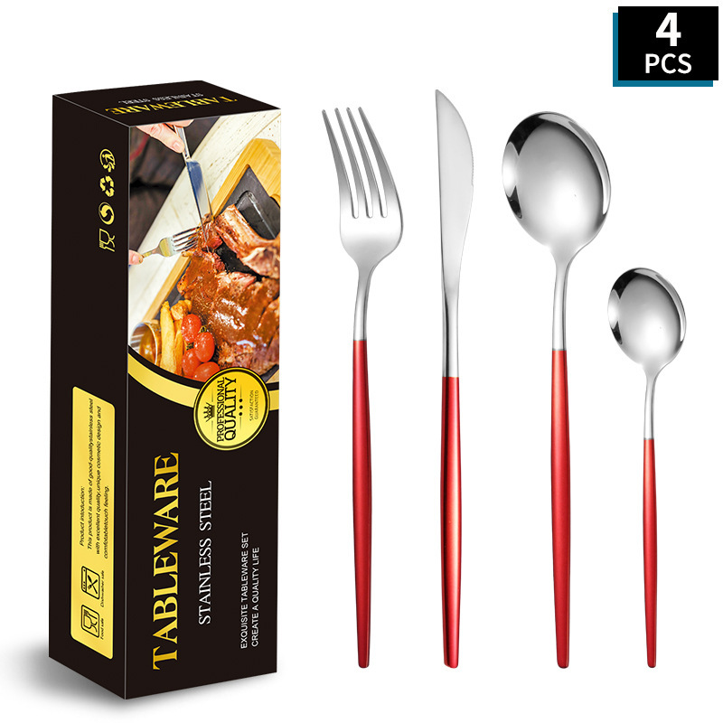 ポルトガルステンレスナイフフォークスプーンセットヨーロッパ式高颜値食器ホテル洋食ステーキナイフフォーククロスボーダースプーンフォーク|undefined