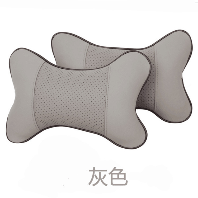 Car Neck Pillow, Car Headrest, Universal for All Seasons, Car Headrest, Pu Bone-Shaped Cushion Pillow