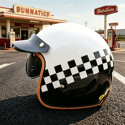 Motosiklet kaskı (dəbilqə) — Motorcycle Helmet for Foreign Trade - mt-5-bright-white-element-with-black-and-white-mirrors-m
