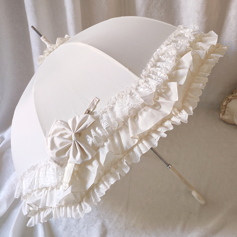 New Birdcage Arch-Shaped Sun Umbrella with Lace Trim, Lolita Umbrella, Girly Princess Umbrella for Both Sunny and Rainy Days New Birdcage Arch-Shaped Sun Umbrella with Lace Trim, Lolita Umbrella, Girly Princess Umbrella for Both Sunny and Rainy Days