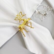 爆款酒店圣诞节主题金色圣诞树餐巾扣 餐厅餐桌装饰摆台厂家批发