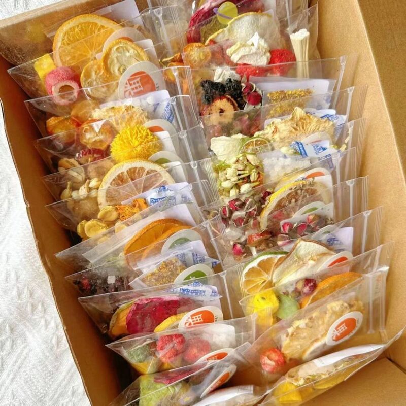 Freeze-Dried Green Orange Tea Tea Bags with Independent Packaging, Various Passion Fruit, Kumquat, Lemon Fruit Teas, Colorful Summer