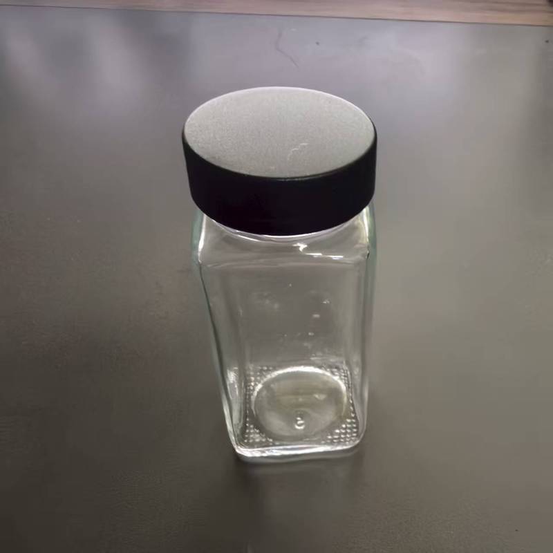 キッチン用正方形ガラス調味料瓶 密閉防湿 バーベキュー調味料瓶 アマゾン ペッパーパウダー クミンパウダー 調味料入れ|undefined