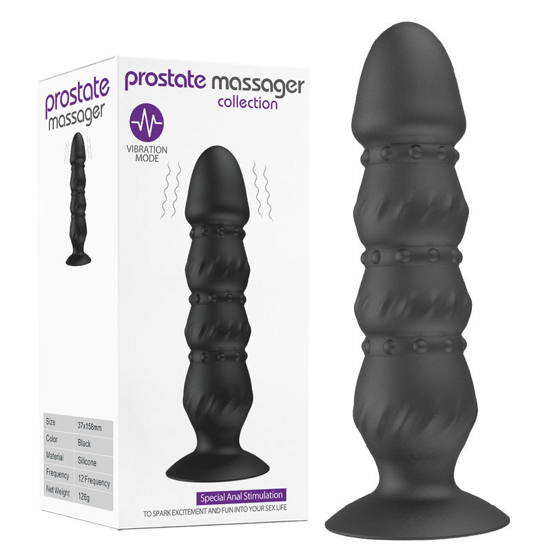 Remote Control Vibrating Anal Plug with Prostate Massage Function, TPE Male Toy — detail image 10