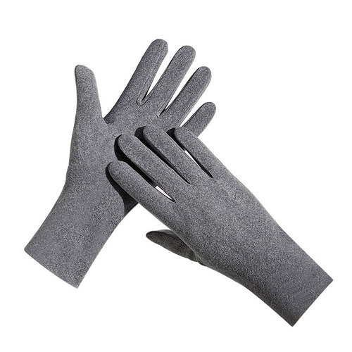 New DeRong Autumn and Winter Warm Gloves Thickened and Velvet Outdoor Sports Coldproof Cotton Ski Cycling Gloves Wholesale