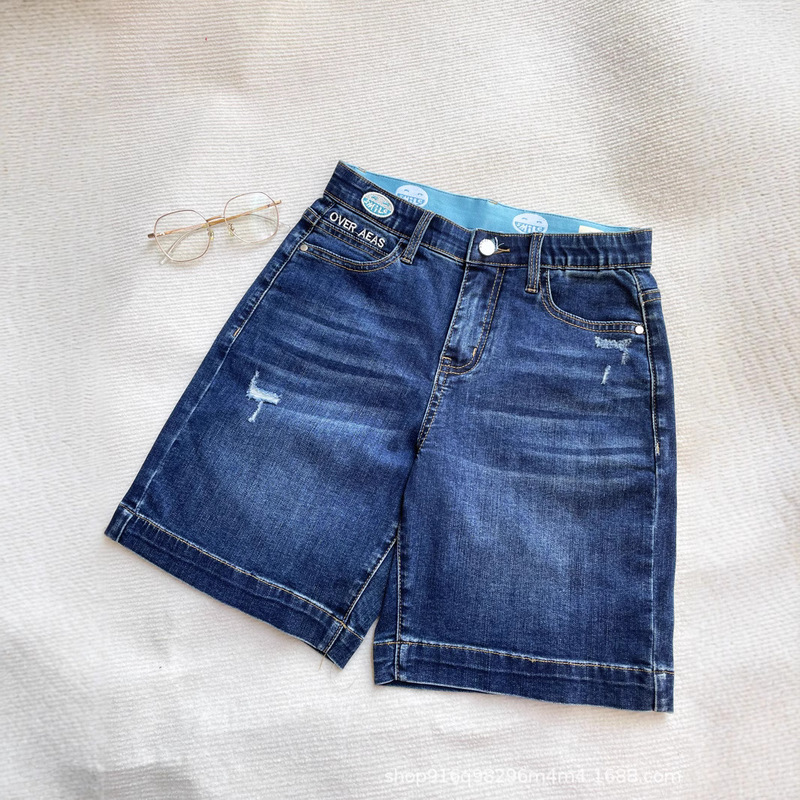 Zhongshan Dayong Jeans Factory Stretch Non-Fading Shorts Women's Clothing Processing and Customization Large Quantity Free of Charge
