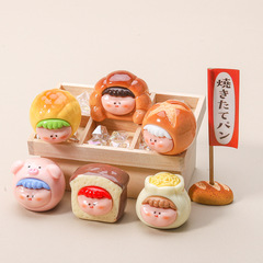 パン菓子リスミニチュアシーン道具装飾ギフト樹脂小物樹脂アクセサリーキーホルダーペンダント