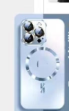 Nueva ventana grande esmerilada 15ProMax magnético iPhone13 transparente para Apple 14 funda para teléfono móvil 12 premium