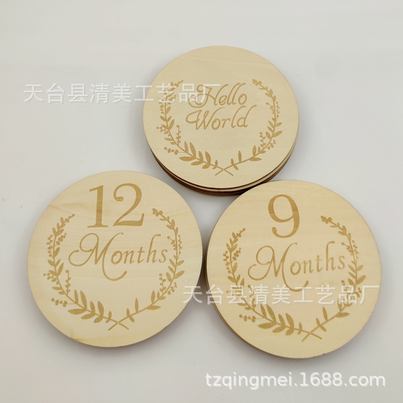 100mm álamo/tilo/paulownia/tablero caliente 13 discos de madera impresos 1 pieza por estilo